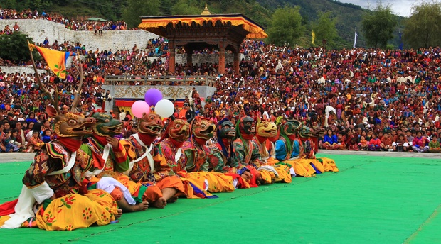 Photgraphy in Bhutan, Bhutan Festival, Festival in Bhutan, Mask Dancers, Mask Dance